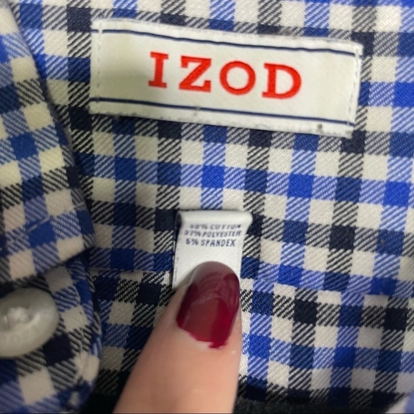 IZOD Button Down Shirt SZ 15-15 1/2 34/35 - Picture 8 of 10